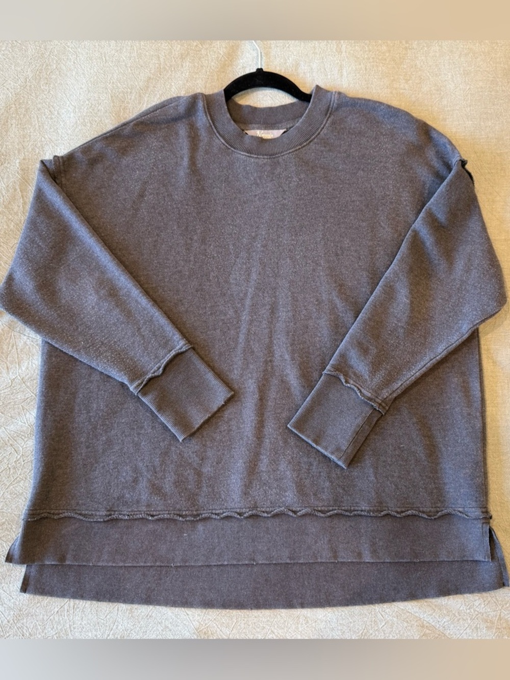 Natural Reflections Oversized Crewneck Sweatshirt - Charcoal